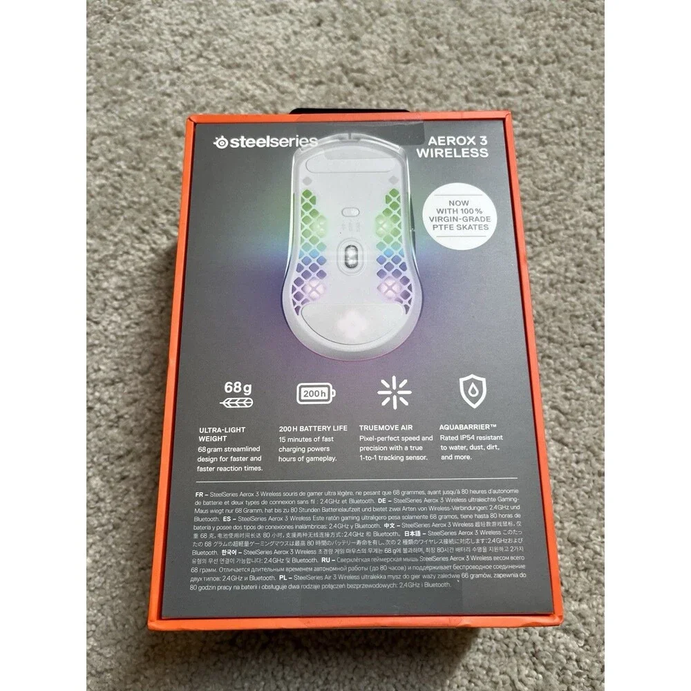 NEW Steelseries Aerox 3 Wireless Ultra Lightweight Gaming Mouse Snow White A